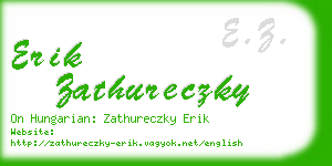 erik zathureczky business card